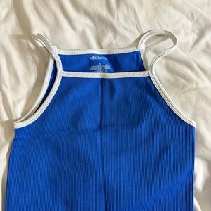 Wild Fable Blue Tank Top with White Trim